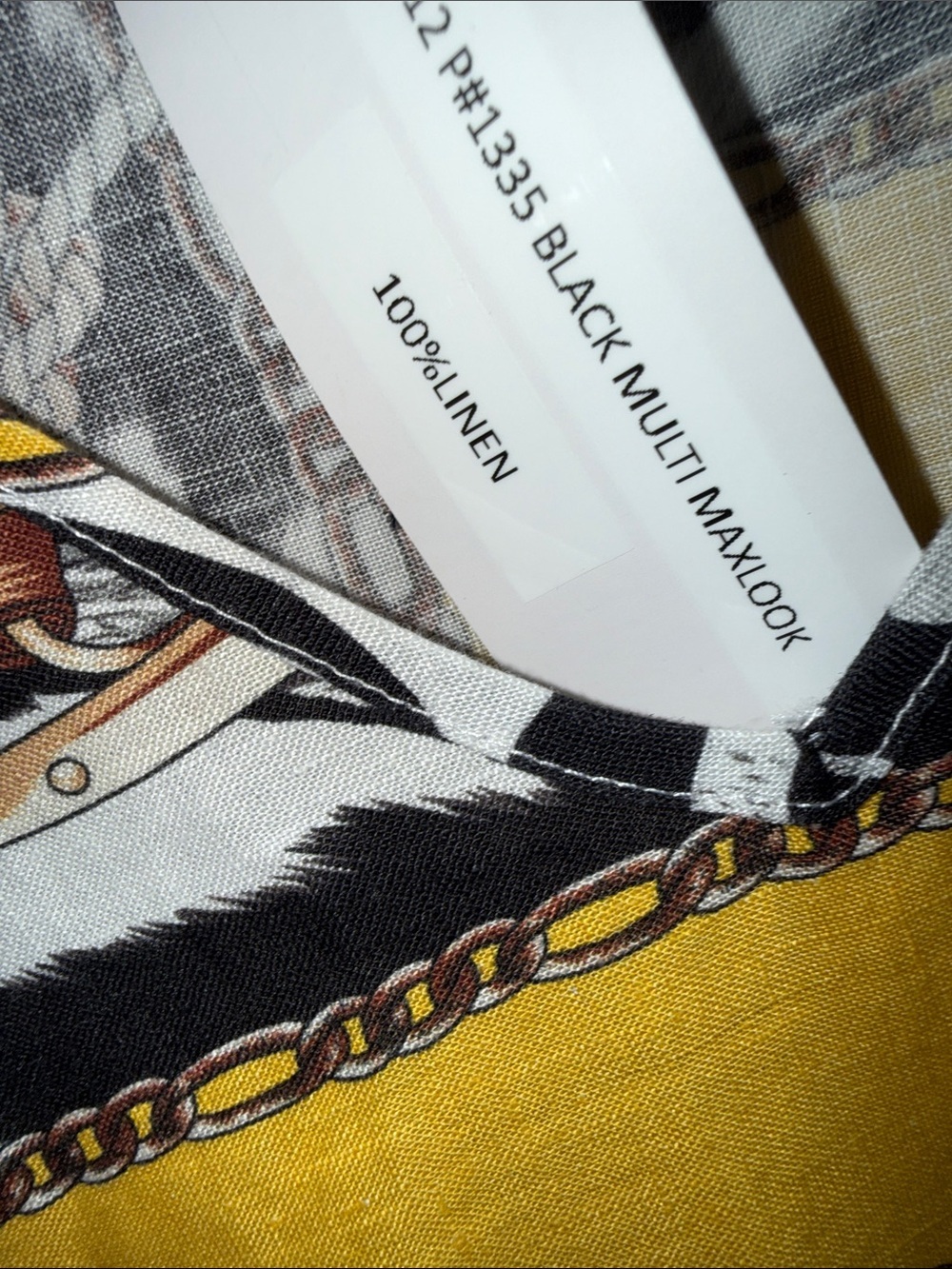 Yellow Zebra Print Tie-Waist Women’s Top - Picture 3 of 4